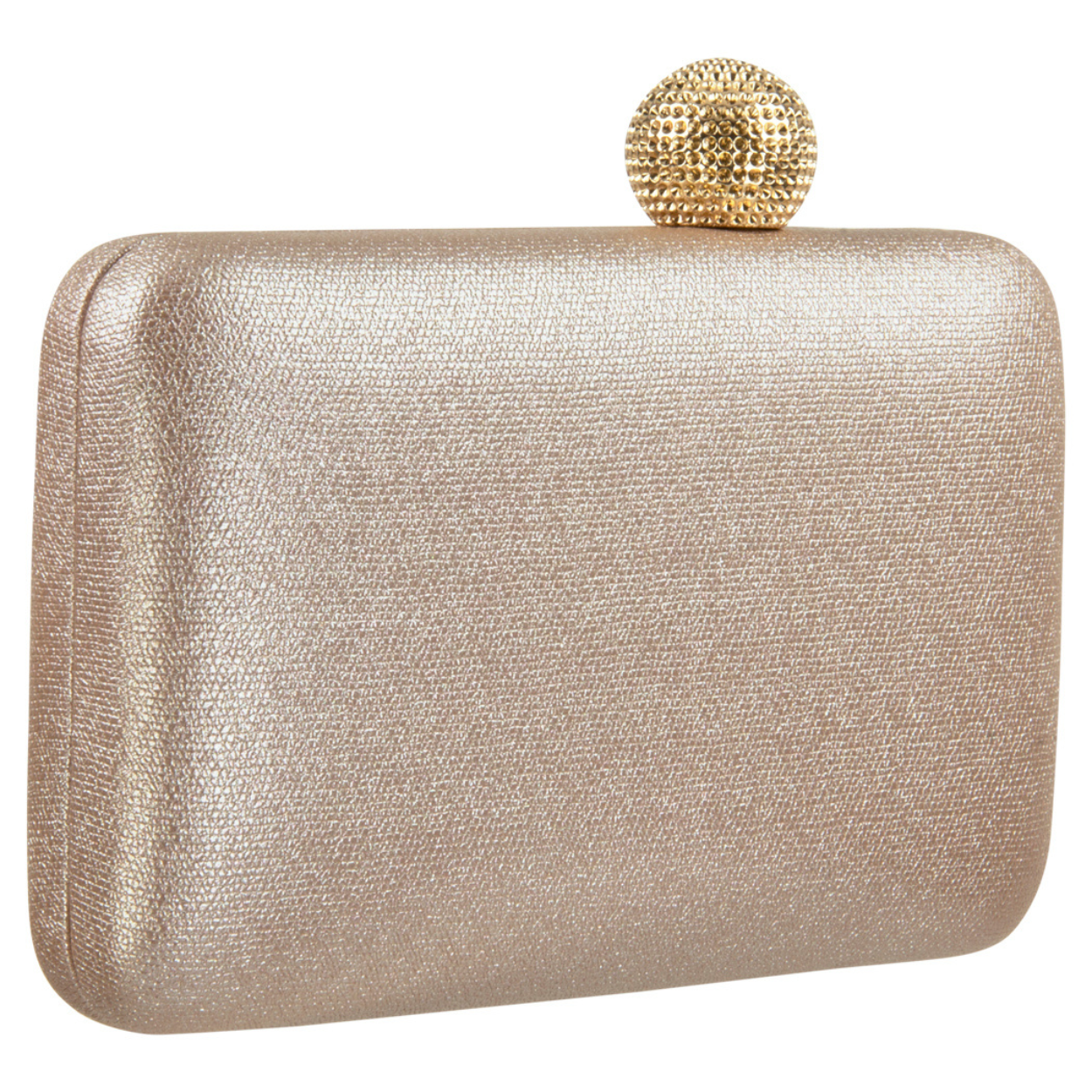 Box Clutch with Ball Clasp