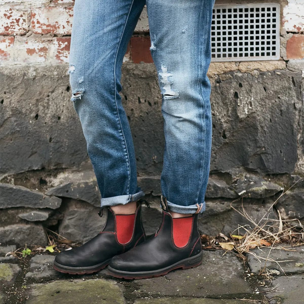 Red blundstones on sale